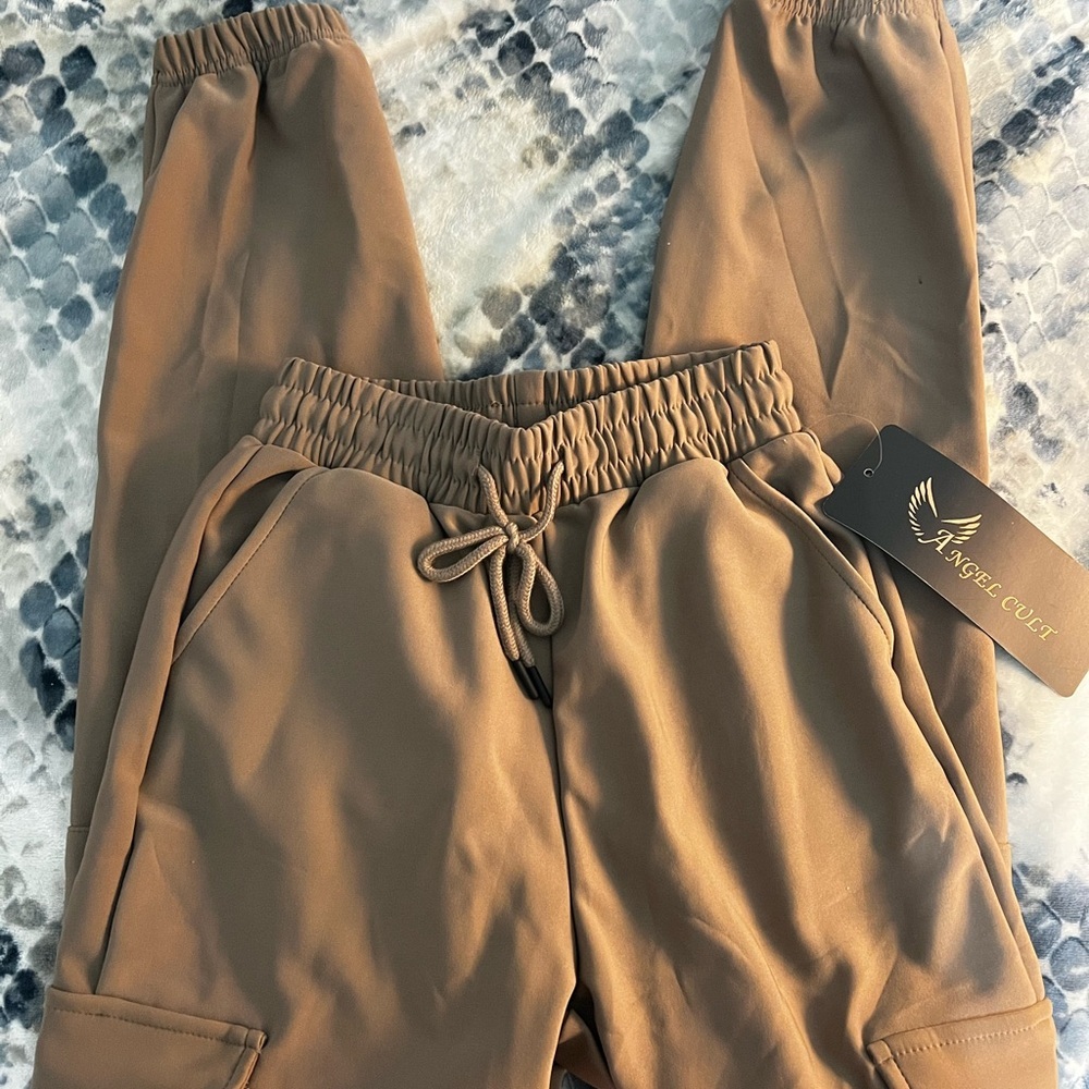 Angel Cult Tan Joggers
